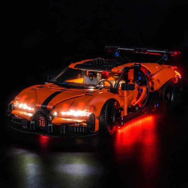 BB Kit d&eacute;clairage LED pour LEGO&reg; 42222 Bugatti Chiron Pur Sport Hypercar avec t&eacute;l&eacute;commande