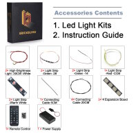 BB Kit d&eacute;clairage LED pour LEGO&reg; 42224 Porsche 911 GT3 R REXY AO Racing avec t&eacute;l&eacute;commande