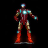BB LED Beleuchtungs-Set f&uuml;r LEGO&reg; 76344 Iron Man Mark 3  inkl. Sammleredition Fernbedienung