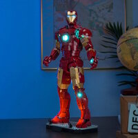 BB LED Beleuchtungs-Set f&uuml;r LEGO&reg; 76344 Iron Man Mark 3  inkl. Sammleredition Fernbedienung