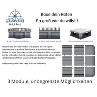 Stone Heap - Module de base portuaire - courbe ext&eacute;rieure (102 pi&egrave;ces)