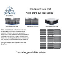 Stone Heap - Hafen Grundmodul - Gerade (90 Teile)
