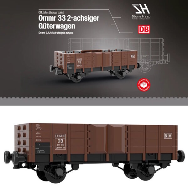 Stone Heap - DB Ommr 33 Two-Axle High-Sided Wagon (508 pieces)