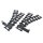 Stone Heap - 2 R40 left/right switch pairs - tracks for brick-built trains