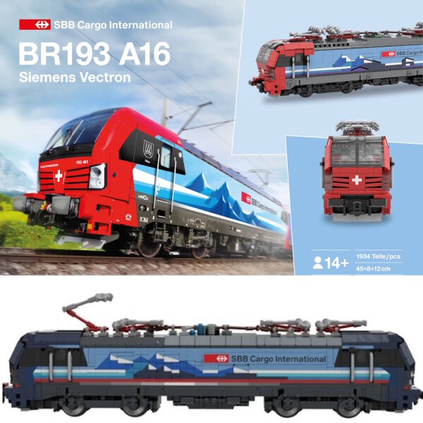 Stone Heap -  SBB Cargo International Siemens Vectron BR 193 A16 (2,165 pieces)