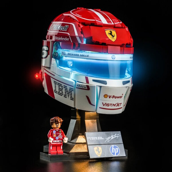 BB LED Lighting Set for LEGO&reg; 43014 Scuderia Ferrari HP Charles Leclerc Helmet with Light Control