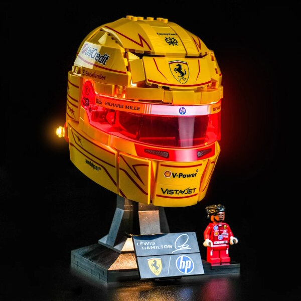 BB LED Lighting Set for LEGO&reg; 43022 Scuderia Ferrari HP Lewis Hamilton Helmet with Light Control