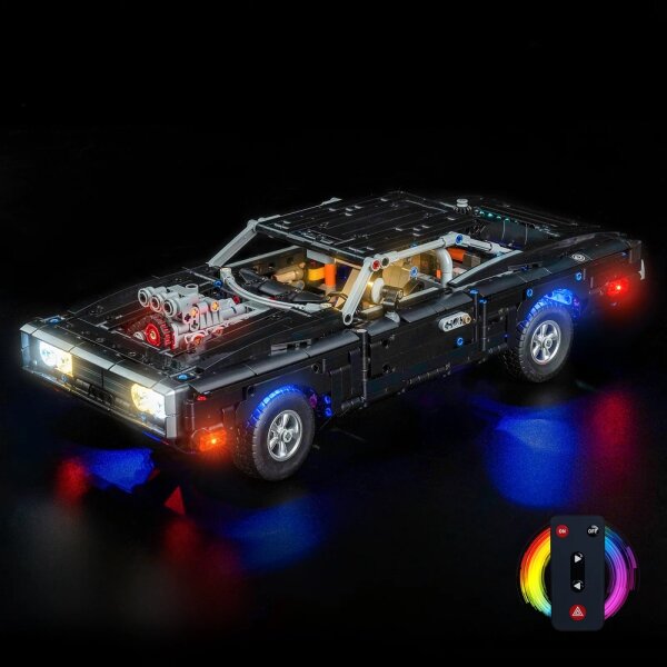 BB Set di illuminazione a LED per LEGO&reg; 42231 Fast and Furious Dodge Charger R/T con telecomando