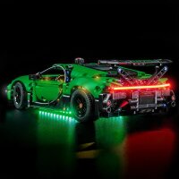 BB LED Lighting Set for LEGO&reg; 42241 Green Bugatti Chiron Pur Sport Hypercar including remote control