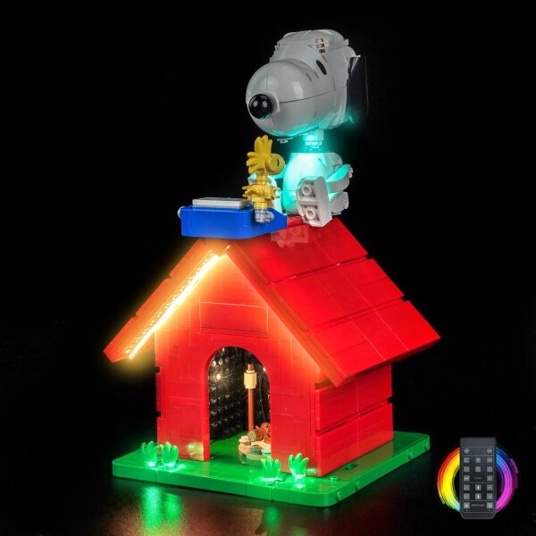 BB LED Beleuchtungs-Set f&uuml;r LEGO&reg; 21368 Peanuts - Snoopys Hundeh&uuml;tte mit Fernbedienung
