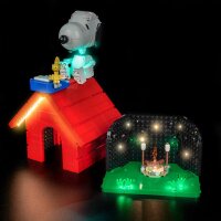 BB LED Beleuchtungs-Set f&uuml;r LEGO&reg; 21368 Peanuts - Snoopys Hundeh&uuml;tte mit Fernbedienung