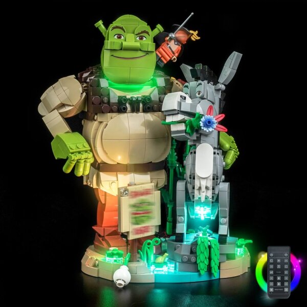 BB LED Lighting Set for LEGO&reg; 72423 Shrek, Donkey & Puss in Boots including remote control
