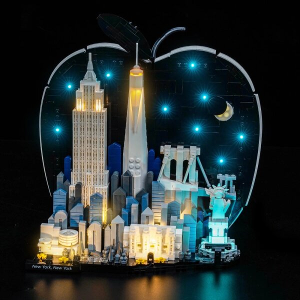 BB Kit d&eacute;clairage LED pour LEGO&reg; 21066 New York City &ndash; The Big Apple
 avec t&eacute;l&eacute;commande