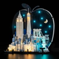 BB Kit d&eacute;clairage LED pour LEGO&reg; 21066 New York City &ndash; The Big Apple
 avec t&eacute;l&eacute;commande