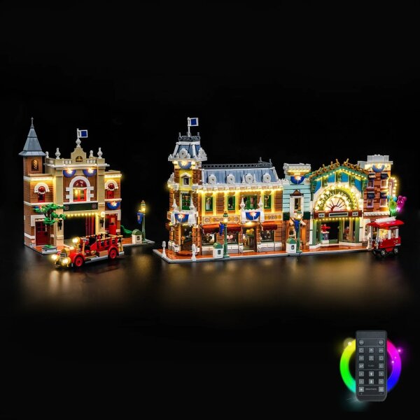 BB LED Beleuchtungs-Set f&uuml;r LEGO&reg; 43302 Disney - Main Street, U.S.A. mit Fernbedienung