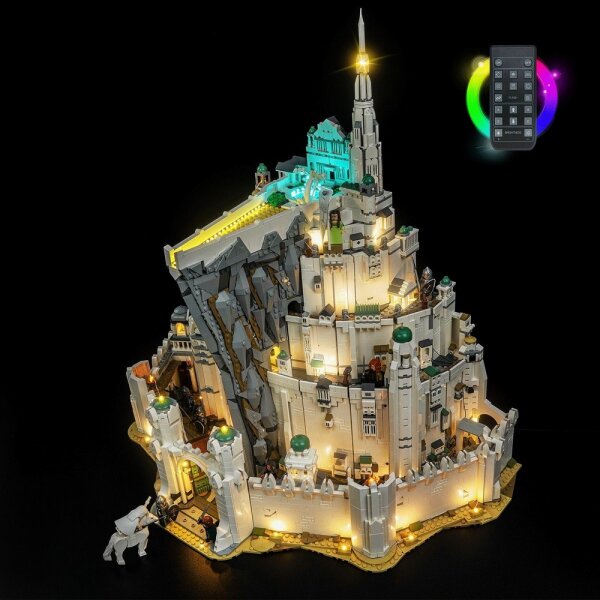 BB Kit d&eacute;clairage LED pour LEGO&reg; 11377 Le Seigneur des Anneaux - Minas Tirith  avec t&eacute;l&eacute;commande