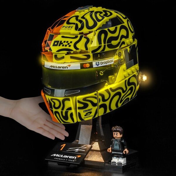 BB Kit d&eacute;clairage LED pour LEGO&reg; 43023 McLaren Mastercard F1 Team Casque de Lando Norris avec contr&ocirc;le de la lumi&egrave;re