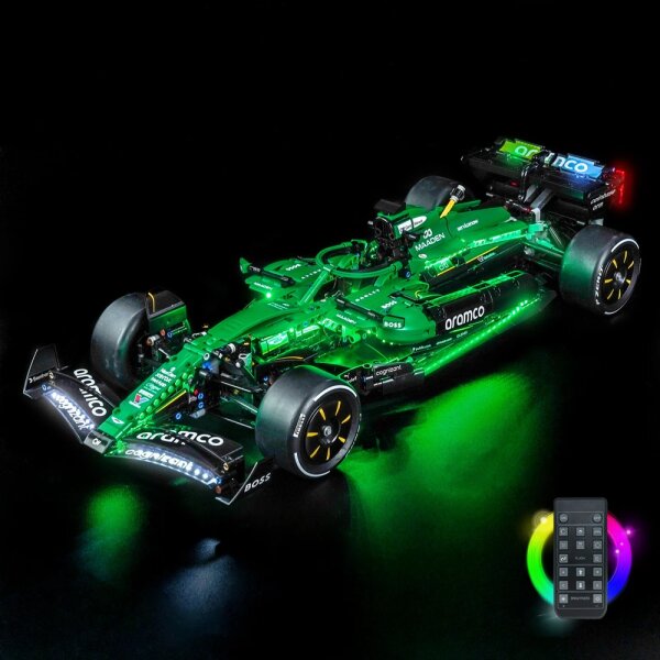 BB Set di illuminazione a LED per LEGO&reg; 42240 Auto F1&reg; Aston Martin Aramco AMR25 con telecomando