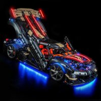 BB LED Beleuchtungs-Set f&uuml;r LEGO&reg; 42232 Koenigsegg Sadairs Spear Hypercar mit Fernbedienung