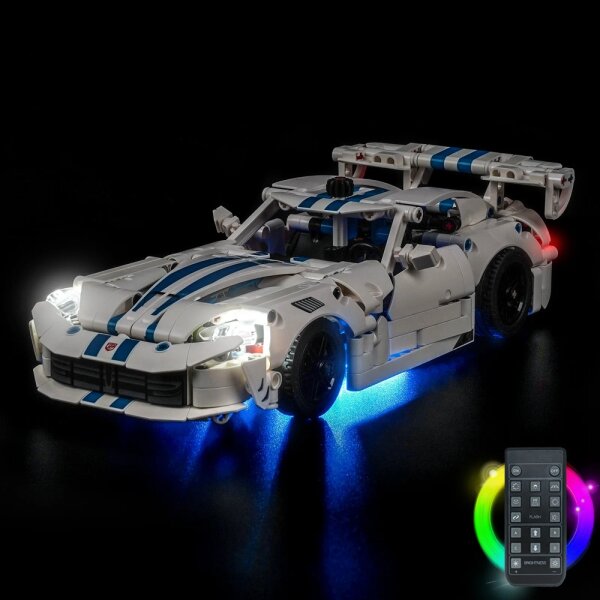 BB Kit d&eacute;clairage LED pour LEGO&reg; 42234 Voiture de sport Dodge Viper GTS-R avec t&eacute;l&eacute;commande