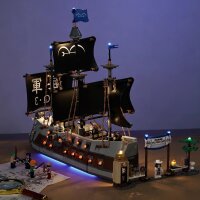 BB LED Beleuchtungs-Set f&uuml;r LEGO&reg; 75646 One Piece - Garps Marineschlachtschiff mit Fernbedienung