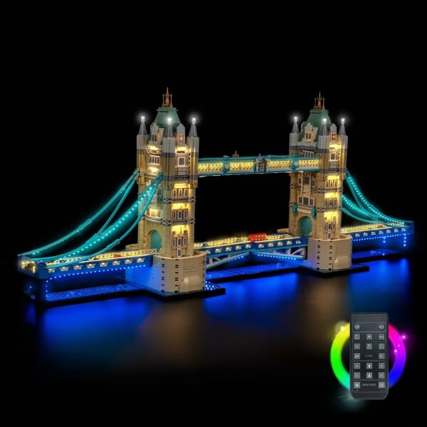 BB LED Lighting Set for LEGO&reg; 21067 Tower Bridge including remote control