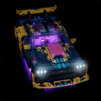 BB LED Beleuchtungs-Set f&uuml;r LEGO&reg; 42236 Ford Mustang GT Auto aus der Tuning-Werkstatt mit Fernbedienung