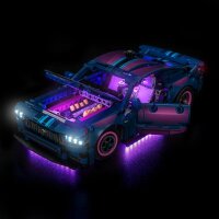 BB LED Beleuchtungs-Set f&uuml;r LEGO&reg; 42236 Ford Mustang GT Auto aus der Tuning-Werkstatt mit Fernbedienung