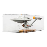 Display in acrilico per  Playmobil 70548 Star Trek U.S.S. Enterpirse NCC-1701 (Con fondo nero)