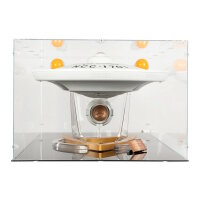 Display in acrilico per  Playmobil 70548 Star Trek U.S.S. Enterpirse NCC-1701 (Con fondo nero)