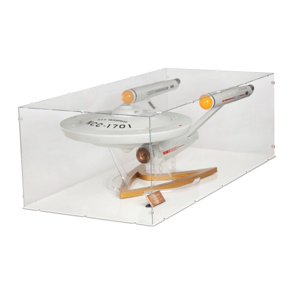 Acrylic display for Playmobil 70548 Star Trek U.S.S. Enterpirse NCC-1701 (With white floor)