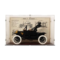Acrylic Display Case for LEGO&reg; 11376 Ford Model T (with Technical Background Image & Wood Design Base)