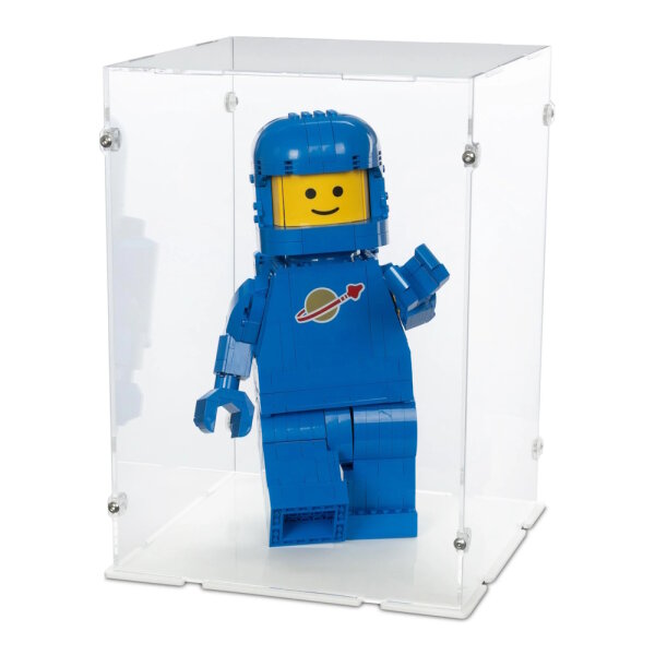 Pr&eacute;sentoir en acrylique pour LEGO&reg; 40921 Minifigurine d&rsquo;astronaute bleu grand format (avec fond blanc)