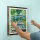 Acrylic wall display for LEGO&reg; 31220 Claude Monet Bridge over a Pond of Water Lilies (with black background)