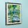 Acrylic wall display for LEGO&reg; 31220 Claude Monet Bridge over a Pond of Water Lilies (with black background)