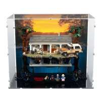 Acryl-Display f&uuml;r LEGO&reg; 75810  Stranger Things - Die andere Seite (Mit Hintergrundbild & schwarzem Boden)