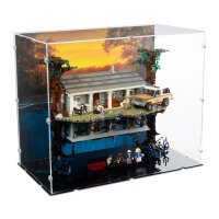Acryl-Display f&uuml;r LEGO&reg; 75810  Stranger Things - Die andere Seite (Mit Hintergrundbild & schwarzem Boden)