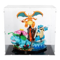 Acrylic display for LEGO&reg; 72153 Pok&eacute;mon Venusaur, Charizard and Blastoise (With black floor)