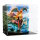 Display acrilico per LEGO&reg; 72153 Pok&eacute;mon Venusaur, Charizard e Blastoise  (con immagine di sfondo e base nera)