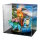 Display acrilico per LEGO&reg; 72153 Pok&eacute;mon Venusaur, Charizard e Blastoise  (con immagine di sfondo e base nera)