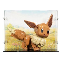 Acryl-Display f&uuml;r LEGO&reg; 72151 Pok&eacute;mon Evoli (Mit Hintergrundbild & schwarzem Boden)