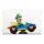 Acryl-Display f&uuml;r LEGO&reg; 72050 Mario Kart Luigi & Turboflitzer (Mit schwarzem Boden)