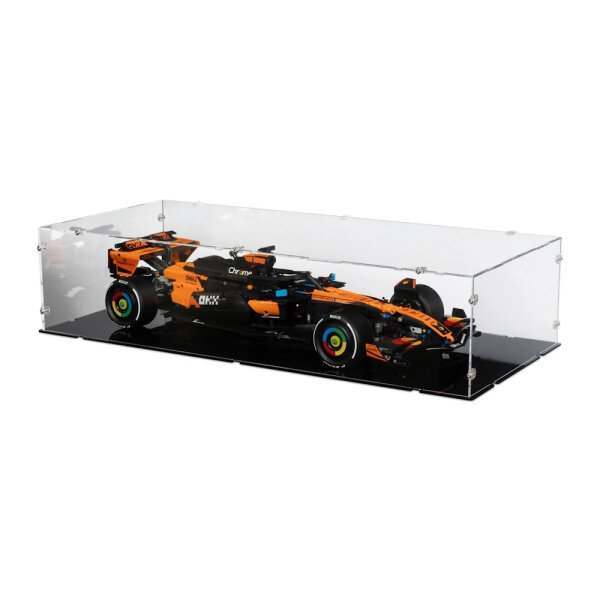 Pr&eacute;sentoir acrylique pour LEGO&reg; 42228 Voiture McLaren MCL39 F1 (avec base noire)