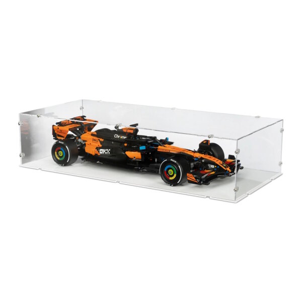 Display in acrilico per LEGO&reg; 42228 Auto McLaren MCL39 F1 (con fondo bianco)