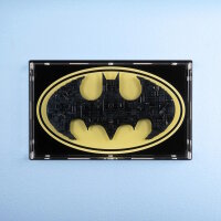 Display in acrilico perLEGO&reg; 76330 Logo di Batman (con ovale giallo su sfondo nero)