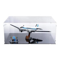 Acryl-Display f&uuml;r LEGO&reg; 11378 Douglas DC-3 PAN AM&reg; Passagierflugzeug (Mit schwarzem Boden)