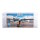 Pr&eacute;sentoir en acrylique pour LEGO&reg; 11378 Avion de ligne Douglas DC-3 de la PAN AM (avec image darri&egrave;re-plan et base noire)