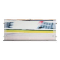 Acrylic display for LEGO&reg; 11375 Ferrari F2004 & Michael Schumacher (With background image & black base)