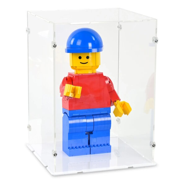 Acryl-Display f&uuml;r LEGO&reg; 40649 Grosse Minifigur (Mit weissem Boden)