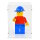 Acryl-Display f&uuml;r LEGO&reg; 40649 Grosse Minifigur (Mit weissem Boden)